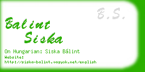 balint siska business card